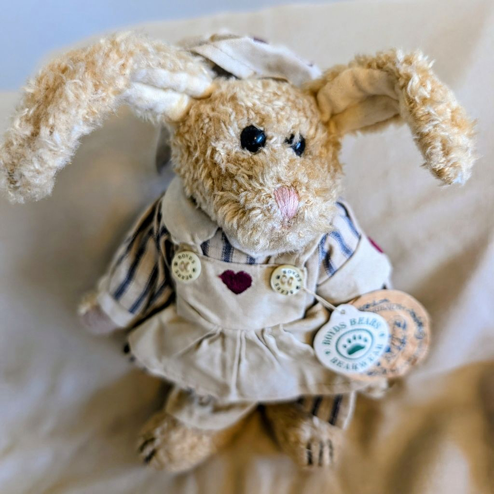VTG Boyds Bears Emily Babbit Bunny Plush Tags Bearwear Outfit Bailey & Friends - Picture 6 of 9
